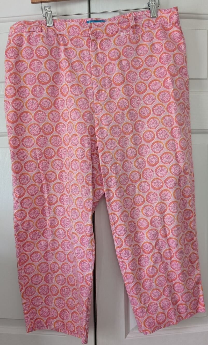 Fresh Produce Pink Citrus Wide Leg Ankle Pants